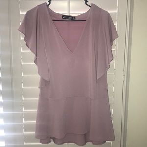 New York & Co. Ruffle Sleeved Blouse